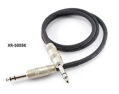 3ft Kirlin TRS 1/4" Male to Male 20AWG Noise Free Audio Cable