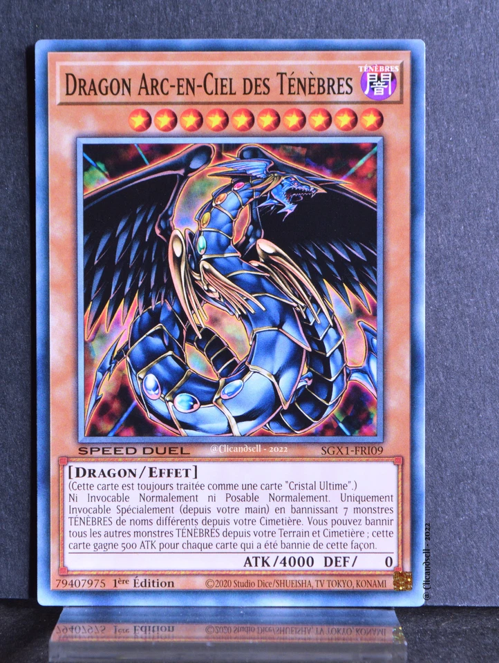 carte YU-GI-OH SGX1-FRI09 Dragon Arc-en-Ciel des T�n�bres  NEUF FR - Photo 1/1