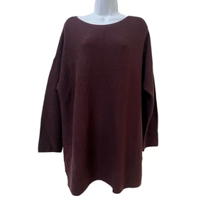 Eileen Fisher Seide Kaschmir Bateau Ausschnitt Tunika Pullover Gr. XL Lagom ruhig Luxus - Bild 1 von 6