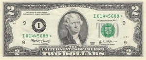 United States 2 Dollars 2003 *Star Note* XF - Picture 1 of 2
