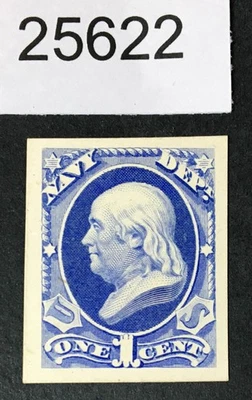MOMEN: US # O35P4 PLATE PROOF ON CARD OFFICIAL XF+ CAT. $10++ LOT #25622 - Image 1 of 2