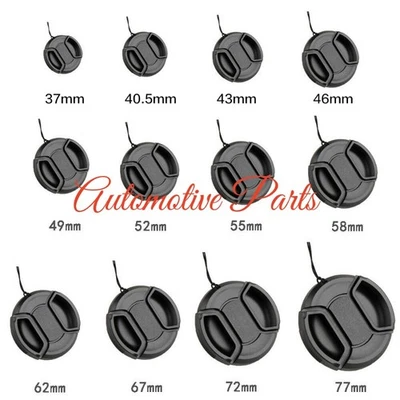 1pc 37～95mm Front Lens Cap Cover Center Pinch Snap On For Nikon Sony Pentax - Image 1 of 4