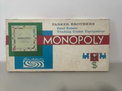 Vintage 1961 Jogo de Tabuleiro Monopoly por Parker Brothers - Clássico Original COMPLETO - Imagem 1 de 4