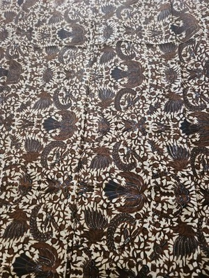 Batik ASLI Indonesian Ethnic Print Pattern Cotton Fabric 2.5 Yards X 41 Inches - image 1 of 4