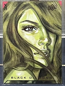 Upper Deck Marvel Black Diamond Sketch Card Veronica O'Connell 1/1 She-Hulk - Picture 1 of 3