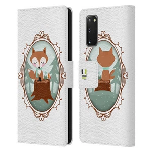HEAD CASE DESIGNS WINTER ANIMALS LEATHER BOOK WALLET CASE FOR SAMSUNG PHONES 1 - Picture 1 of 9