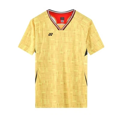 Camiseta deportiva de manga corta amarilla YONEX para hombre tenis de mesa bádminton Foto 1 de 3