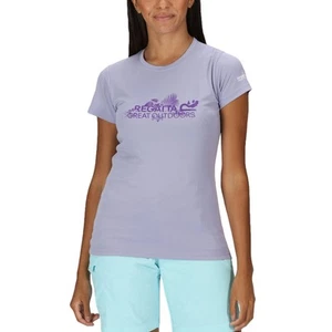 Regatta Womens Fingal V Graphic Quick Dry T-Shirt - Lilac Bloom - XS/4 - Picture 1 of 4