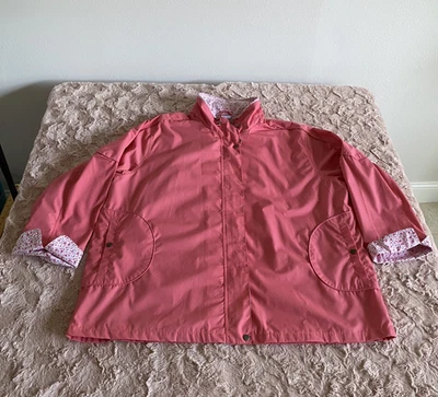 Blair Mujer 3XL Rosa Lluvia Abrigo/Chaqueta Detalle Floral (FALTA CAPUCHA) Foto 1 de 4