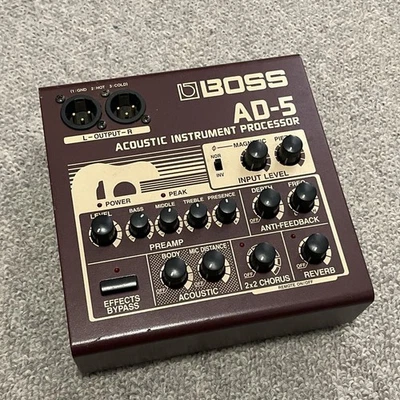 BOSS AD-5 Acoustic Guitar Processor Preamp DI Vintage Effect Pedal from Japan - Image 1 of 4