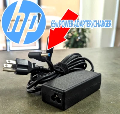 Genuine HP EliteBook 840 G3 G4 G5 G6 G7 G8 Notebook PC 65W AC Adapter Blue Tip - Image 1 of 4