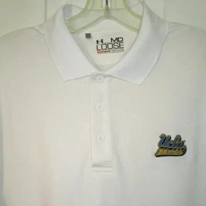 Under Armour Mens S/S "UCLA Bruins" White Stretch Polo Shirt NWOT - Size Medium - Picture 1 of 3