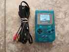 Nintendo GameBoy DMG w/ IPS and Composite TV Out Mods. Clear Blue Shell