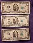 New ListingThree $2 Dollar Bills Series 1976 Green Seal Excellent Condition