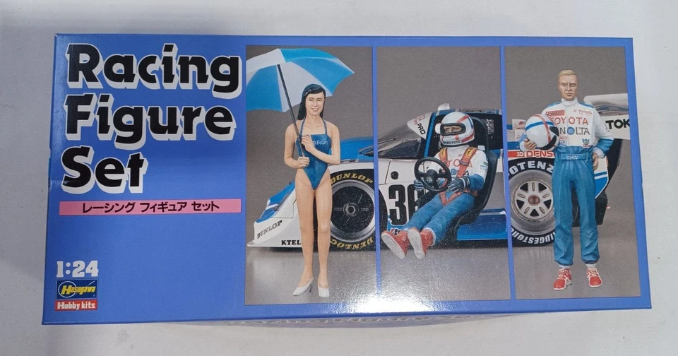 Vintage 1989 Hasegawa 1/24 Scale Racing Figure Set Plastic Model Kit - Image 1 of 3