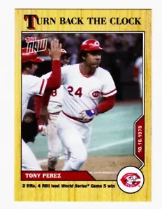 Carta da baseball 2020 Topps Now Turn Back The Clock Tony Perez #200 (PR:435) - Foto 1 di 2