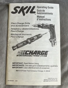 GUÍA DE OPERACIÓN DE HABILIDADES para taladros/destornilladores de carga flexible vintage 94 261095691 - Imagen 1 de 2