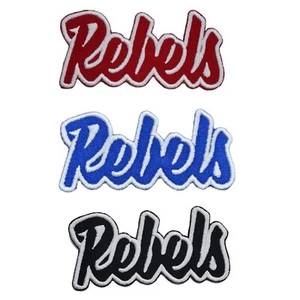 Ole Miss Rebels Text Embroidered Applique Iron On Patch Various Sizes Customize - Picture 1 of 23