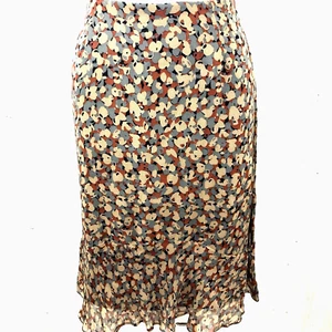 Falda De Colección Mujer 100% Seda 6 Estampado Multicolor Forrada Carrera Dobladillo Festoneado Lujo - Imagen 1 de 7