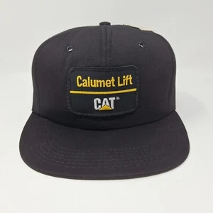Vintage CAT Snapback Hat Calumet Lift Patch Caterpillar Foam Made in USA - New - Picture 1 of 10