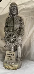 1980 Jim Beam RARO AUTOGRAFATO Waterman Pelter Sailor 10t Anniversario Decanter - Foto 1 di 12