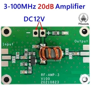 3-100MHz 20dB VHF Frequency Amplifier Module By DC12V Power - Picture 1 of 2