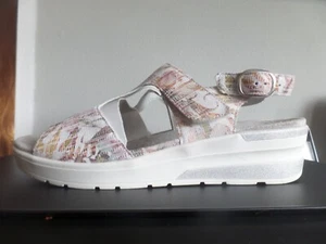 Vitaform Sandalette Gr42 italienisches Leder offwhite gemustert neu - Bild 1 von 3