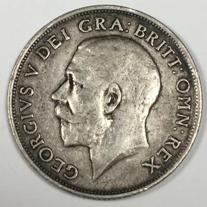 1917 United Kingdom 1 Shilling - Fine (F) KM#816 - 92.5% Silver - 5857 - Picture 1 of 9