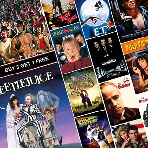 Classic Retro Vintage Movie Posters A3 A4 A5 HD Prints Wall Art 80s 90s Film - Picture 1 of 73