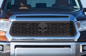 Custom Aftermarket Steel Grille Kit for 2014-17 Toyota Tundra SKULL Made in USA - Picture 1 of 2