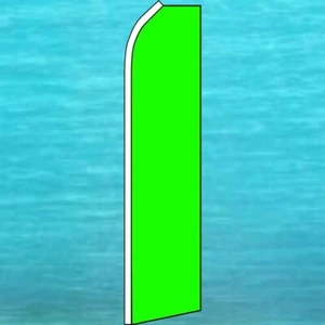 BANDERA ALETEADORA COLOR SÓLIDO VERDE NEÓN Alta Curvada Evento Pluma Swooper Banner - Imagen 1 de 4