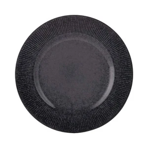 Stoneware Dinner Plate 27cm Black Linear Reactive Glaze Serving Plate Mason Cash - Picture 1 of 2