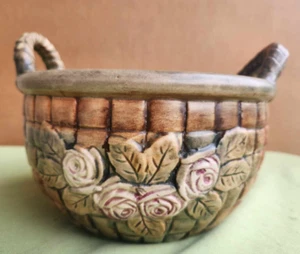 Weller Pottery Flemish Line Tub with Die Impressed Mark. Circa 1910-1925. - Picture 1 of 16