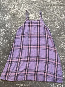 Girls Art Class Dress Size 10-12 Purple Plaid WOM - Picture 1 of 3