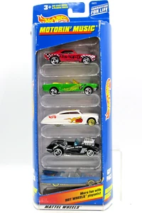 HOT WHEELS 2000 MOTORIN MUSIC 5 PACK SERIES 67 CAMARO 65 MUSTANG 58 CORVETTE - Bild 1 von 6