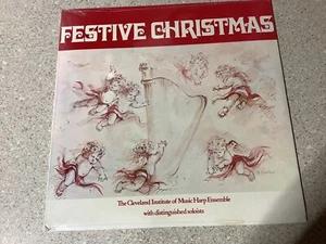 THE CLEVELAND INSTITUTE OF MUSIC HARP ENSEMBLE FESTIVE CHRISTMAS SEALED LP - Picture 1 of 2