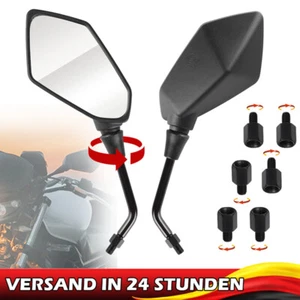 1 Paar Satz Motorrad Spiegel E-geprüft 360° Drehbar Rückspiegel Universal M10 - Bild 1 von 12