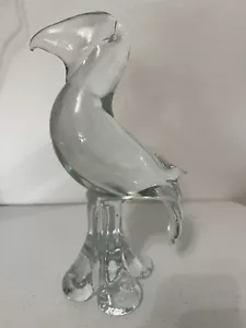 Papagei handgeblasene Kunst Glas klar - Bild 1 von 9