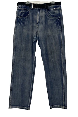 Moda Jeans U.S.A. 36x34 Wide Leg With Belt Baggy Hip Trendy - Image 1 of 4