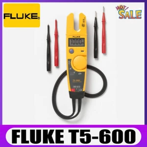 FLUKE T5-600 Clamp Continuity Current Electrical Tester 600V AC/DC w/ Probe Tips - Picture 1 of 11