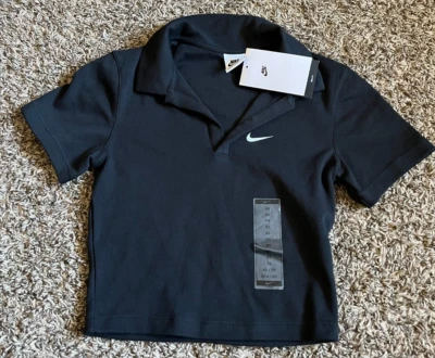 NEW Nike Women's Slim Fit Golf Polo Cotton T-Shirt  (XS - Black) Foto 1 de 2