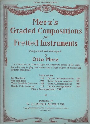 GUITAR MUSIC MERZ’S GRADED COMPOSITION FOR FRETTED INSTRUMENTS 1925  Guitar Acc - Image 1 of 4