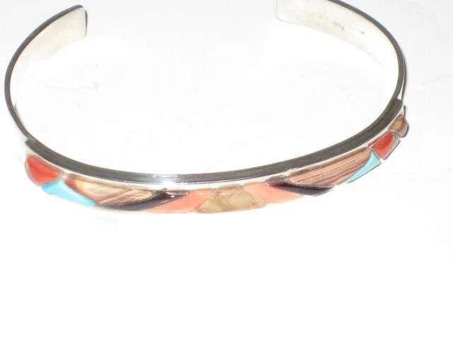 Brazalete Brazalete Plata con Piedras Genuinas.TQ. Coral, ónix, ágata Foto 1 de 4