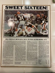 SAN FRANCISCO 49ERS MATTED PHOTO OF 1982 SUPER BOWL WIN SPORTS ILLUSTRATED - Picture 1 of 3