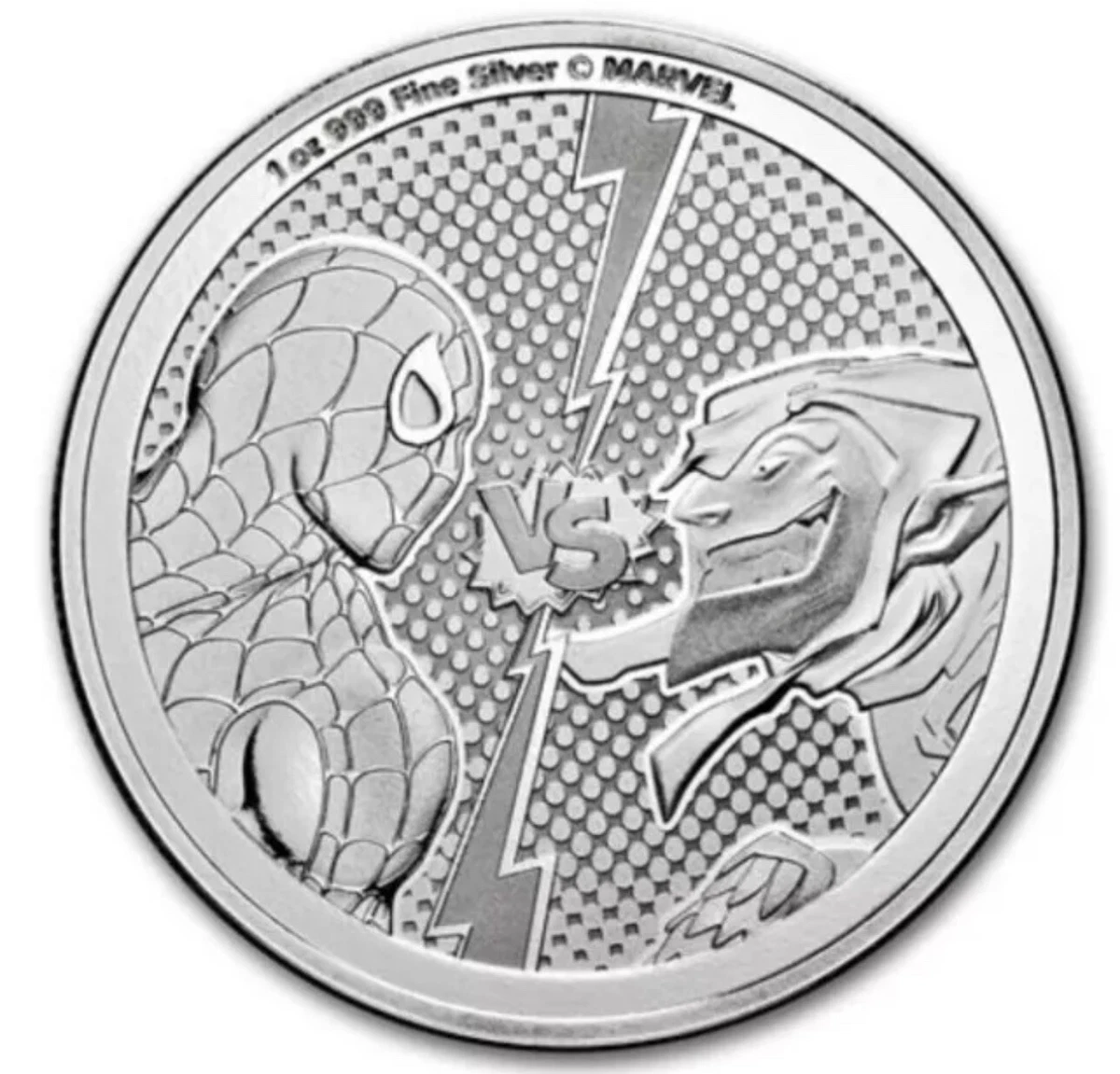 ちびスパイダーマン1オンス純銀 ちびコインスパイダーマン1オンス純銀 Spiderman Silver Coin In