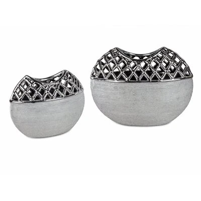 Formano - Vase bauchig Art-Silber - Bild 1 von 3