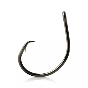 Mustad Demon Circle Hook, in Line, Wide Gap, 1X Fine Wire - Black Nickel-Size 6/ - Picture 1 of 6