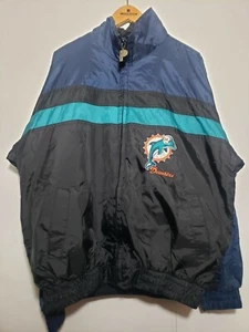 Chaqueta bordada rompevientos de colección años 90 para hombre NFL Miami Dolphins ProPlayer talla M - Imagen 1 de 8