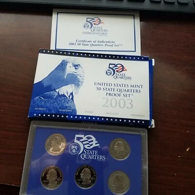 2003 US State Quarter Proof Set with CoA - Image 1 of 4