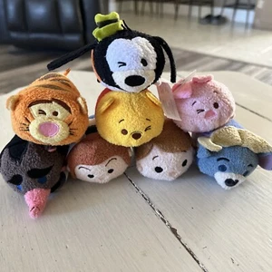 Disney Tsum Tsum Lot of 8 Mini Plush Winnie the Pooh, & More 3.5” - Picture 1 of 5
